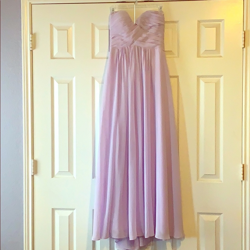 Lavender formal bridesmaid dress